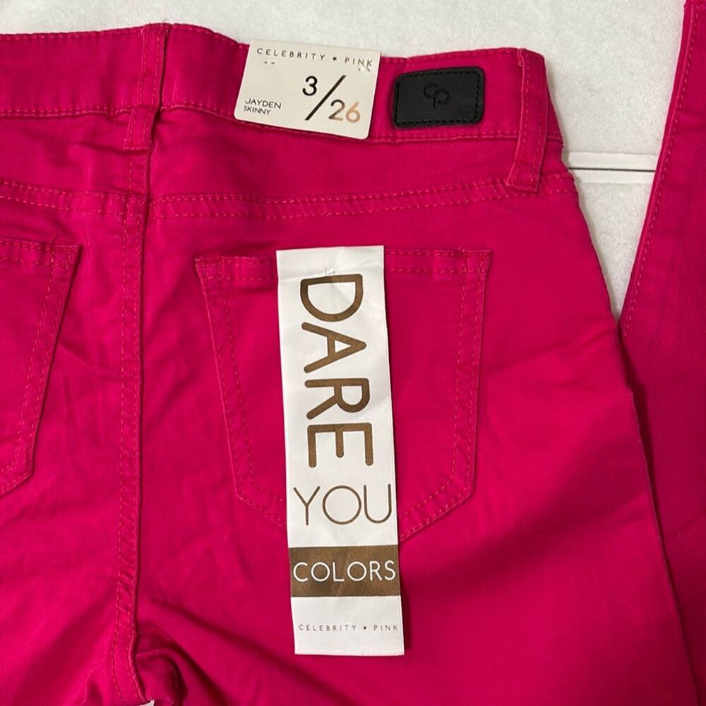 Celebrity Pink Jayden Skinny Pant Junior’s Size 3 Pink New Stretchy Colorful - Picture 5 of 8